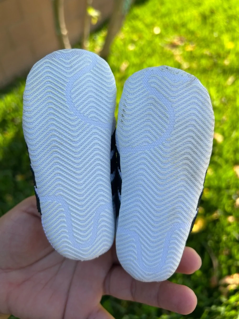 adidas White and Black Baby Superstar Crib Sneakers